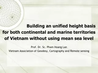 Building an unified height basis for both continental and marine territories