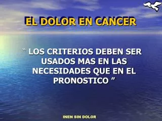 el dolor en cancer