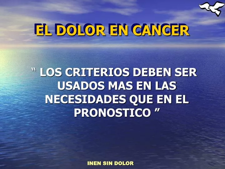 el dolor en cancer