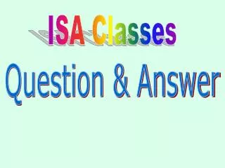 Question &amp; Answer