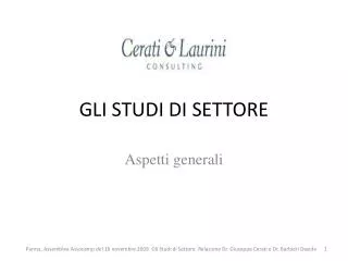 gli studi di settore