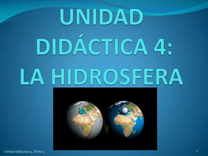 unidad did ctica 4 la hidrosfera