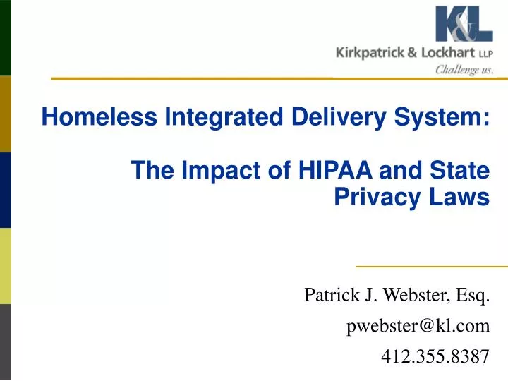 homeless integrated delivery system the impact of hipaa and state privacy laws