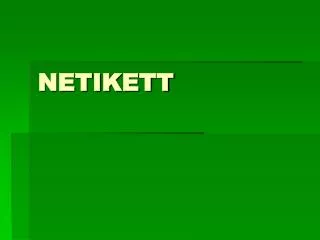 netikett