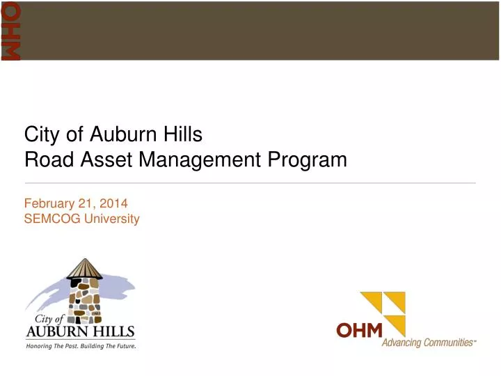 city of auburn hills road asset management program