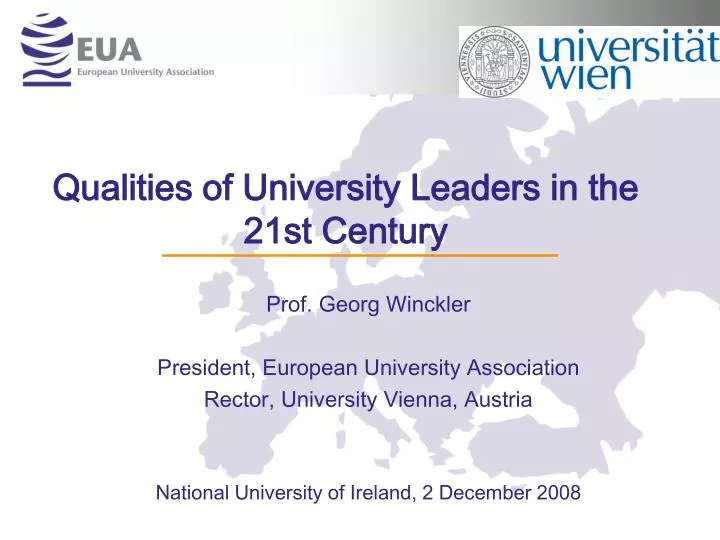 qualities of university leaders in the 21st century