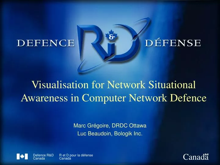 visualisation for network situational awareness in computer network defence