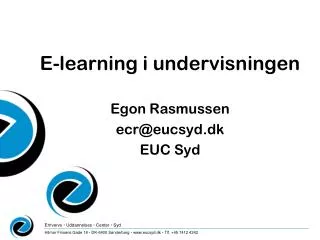 e learning i undervisningen