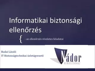informatikai biztons gi ellen rz s
