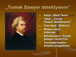tomek sawyer detektywem