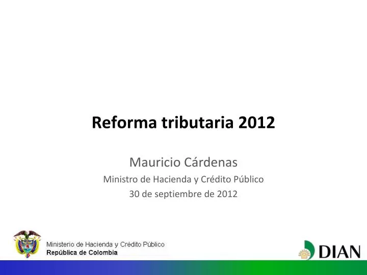 reforma tributaria 2012