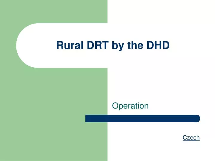 rural drt by the dhd