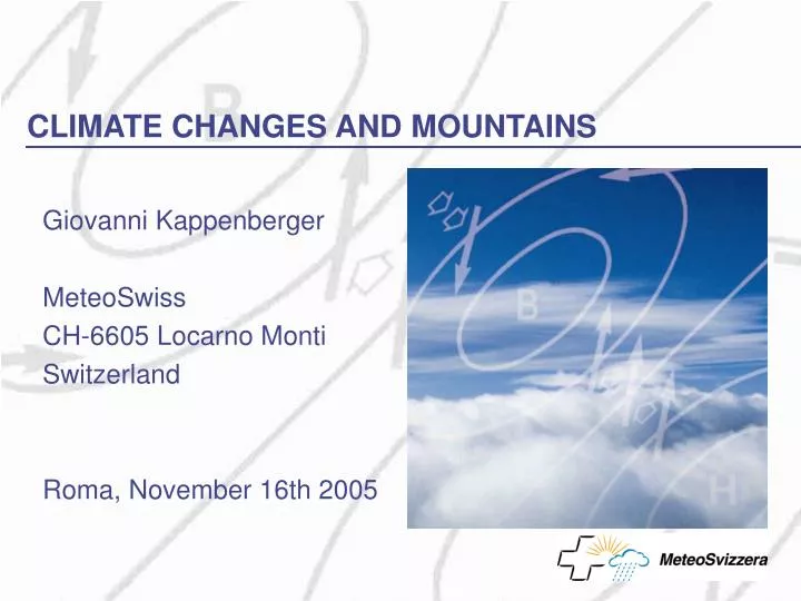 climate changes and mountains
