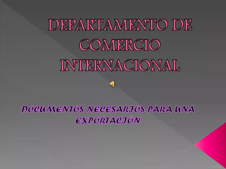 departamento de comercio internacional