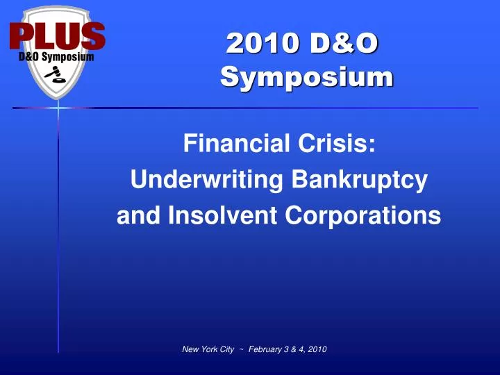 financial crisis underwriting bankruptcy and insolvent corporations