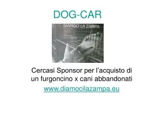 cercasi sponsor per l acquisto di un furgoncino x cani abbandonati www diamocilazampa eu
