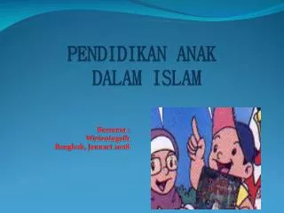 pendidikan anak dalam islam