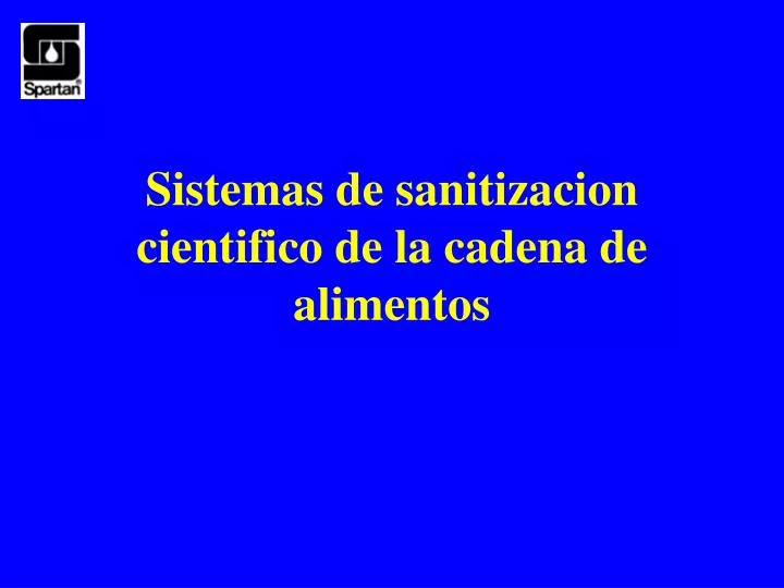 sistemas de sanitizacion cientifico de la cadena de alimentos
