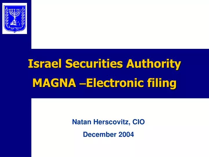 israel securities authority magna electronic filing