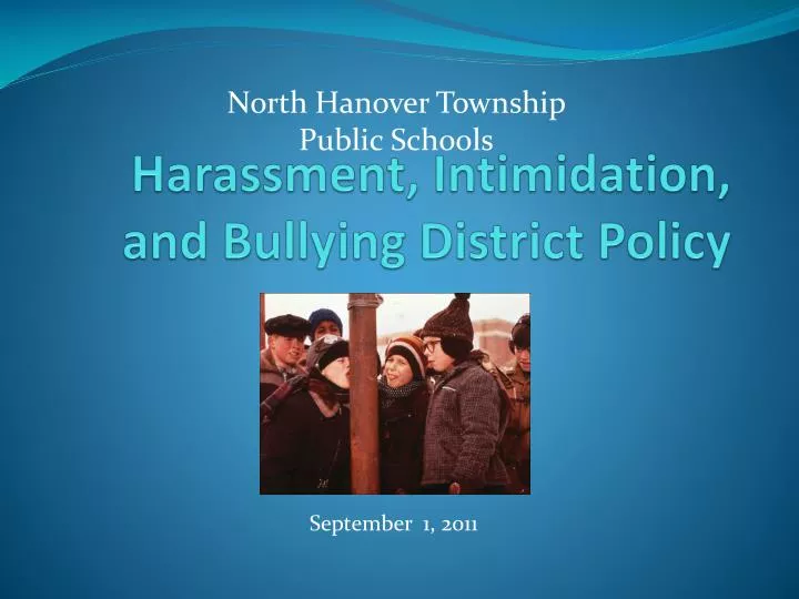 harassment intimidation and bullying district policy
