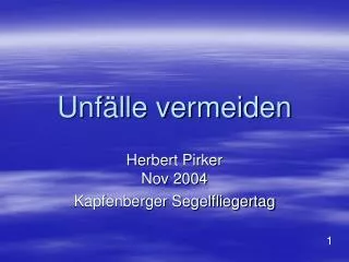 unf lle vermeiden