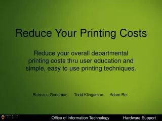 Reduce Your Printing Costs