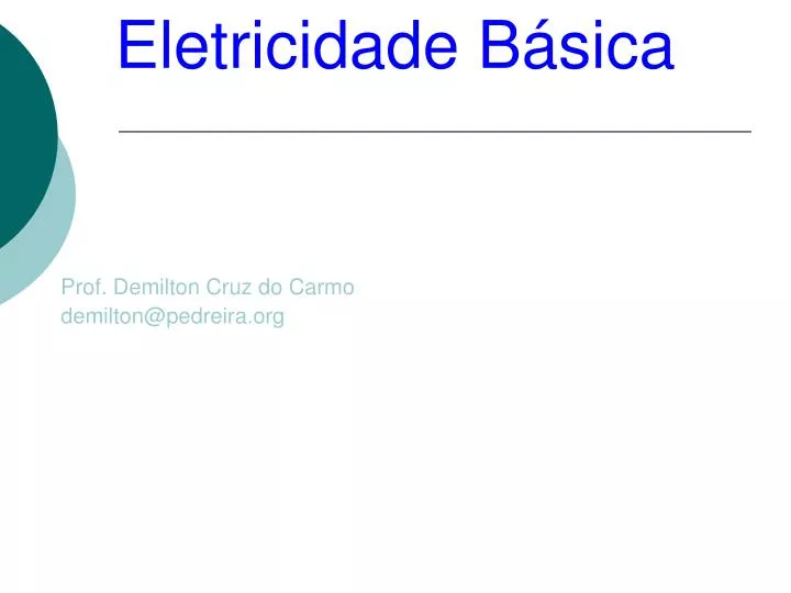 SEP - Eletricidade Aplicada