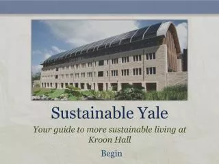 Sustainable Yale
