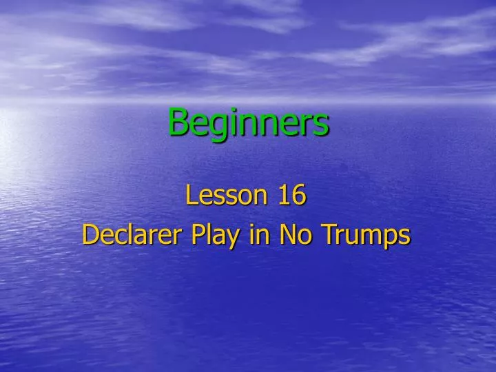 beginners