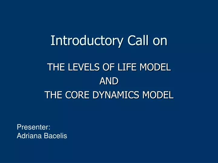 introductory call on