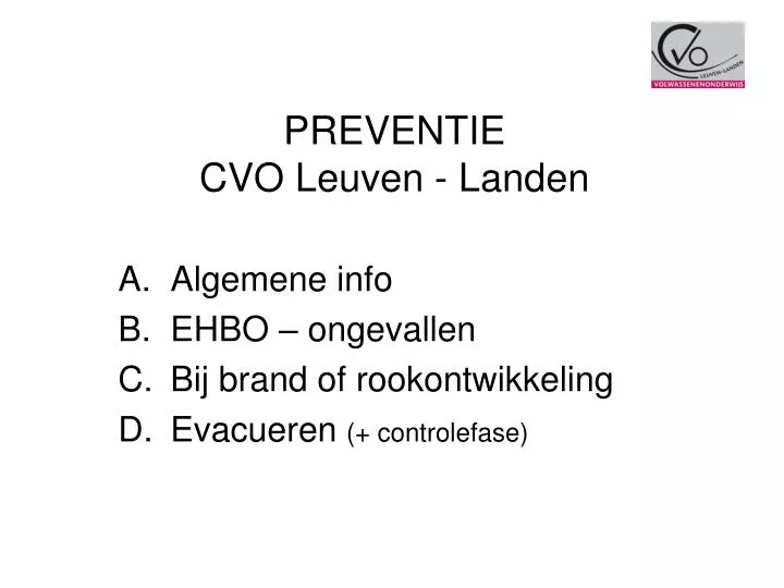 preventie cvo leuven landen