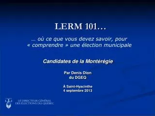 lerm 101