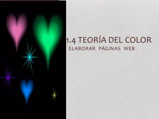 1 4 teor a del color