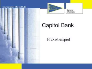 capitol bank praxisbeispiel