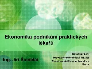 ekonomika podnik n praktick ch l ka