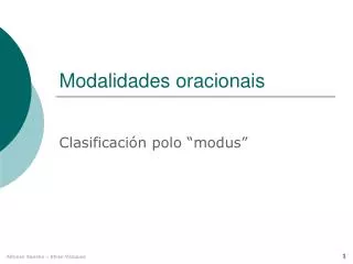 modalidades oracionais