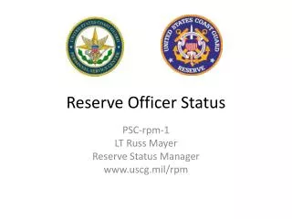 Reserve Officer Status