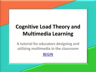 Cognitive Load Theory and Multimedia Learning