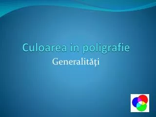 culoarea in poligrafie