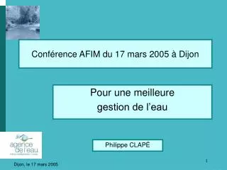 conf rence afim du 17 mars 2005 dijon