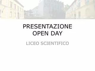 presentazione open day