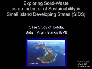 Exploring Solid-Waste as an Indicator of Sustainability in Small Island Developing States (SIDS)