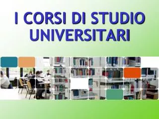 i corsi di studio universitari