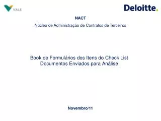 book de formul rios dos itens do check list documentos enviados para an lise
