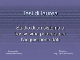 tesi di laurea