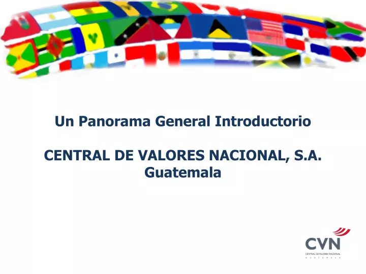 un panorama general introductorio central de valores nacional s a guatemala
