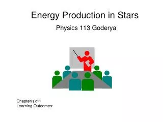 Energy Production in Stars