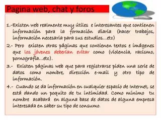 pagina web chat y foros