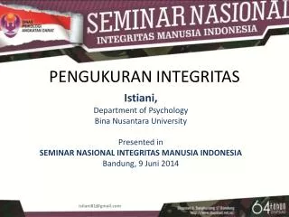 pengukuran integritas