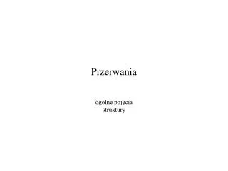 przerwania